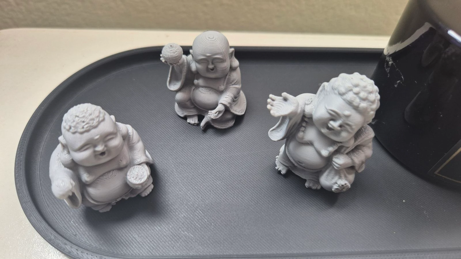 Set van 3 kleine decoratieve Boedhas voor geluk – photo 2